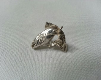 Rainbow Trout Tie Tack enameled or sterling silver