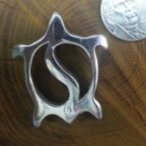 Medium Ying Yang Turtle Sterling Silver