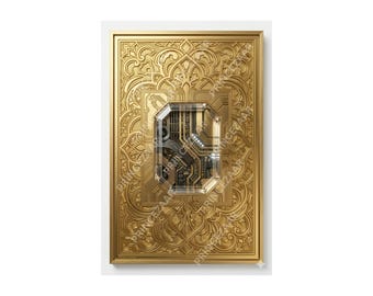 Œuvre numérique : Art baroque en cristal de circuit imprimé (Téléchargement numérique)