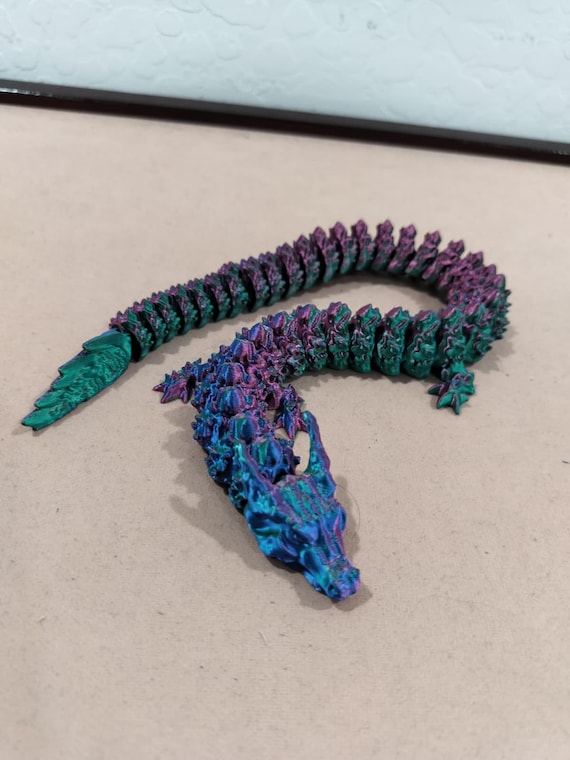 Articulated Dragon | Flexible 3D Printed Dragon | Fantasy Fidget Toy