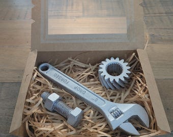 Chocolate Tool Kit - Small, Realistic Chocolate Tools Set, Hamper Box, Fathers Day Gift, Cake decoration, Birthday Gift for Men Gift for Him