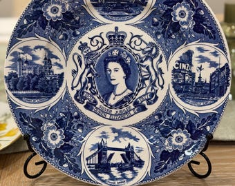 Silver Jubilee Cabinet Plate Elizabeth II 1977 Capital Plate Weatherby Made in England