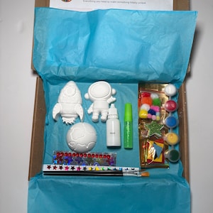 Space Mission Adventure Craft Kit | Kids Painting Activity Box, Arts Crafts Set