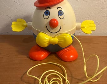 Fisher-Price Humpty Dumpty Pull Toy Model # 736 vintage mid 20th Century Children’s Toy.