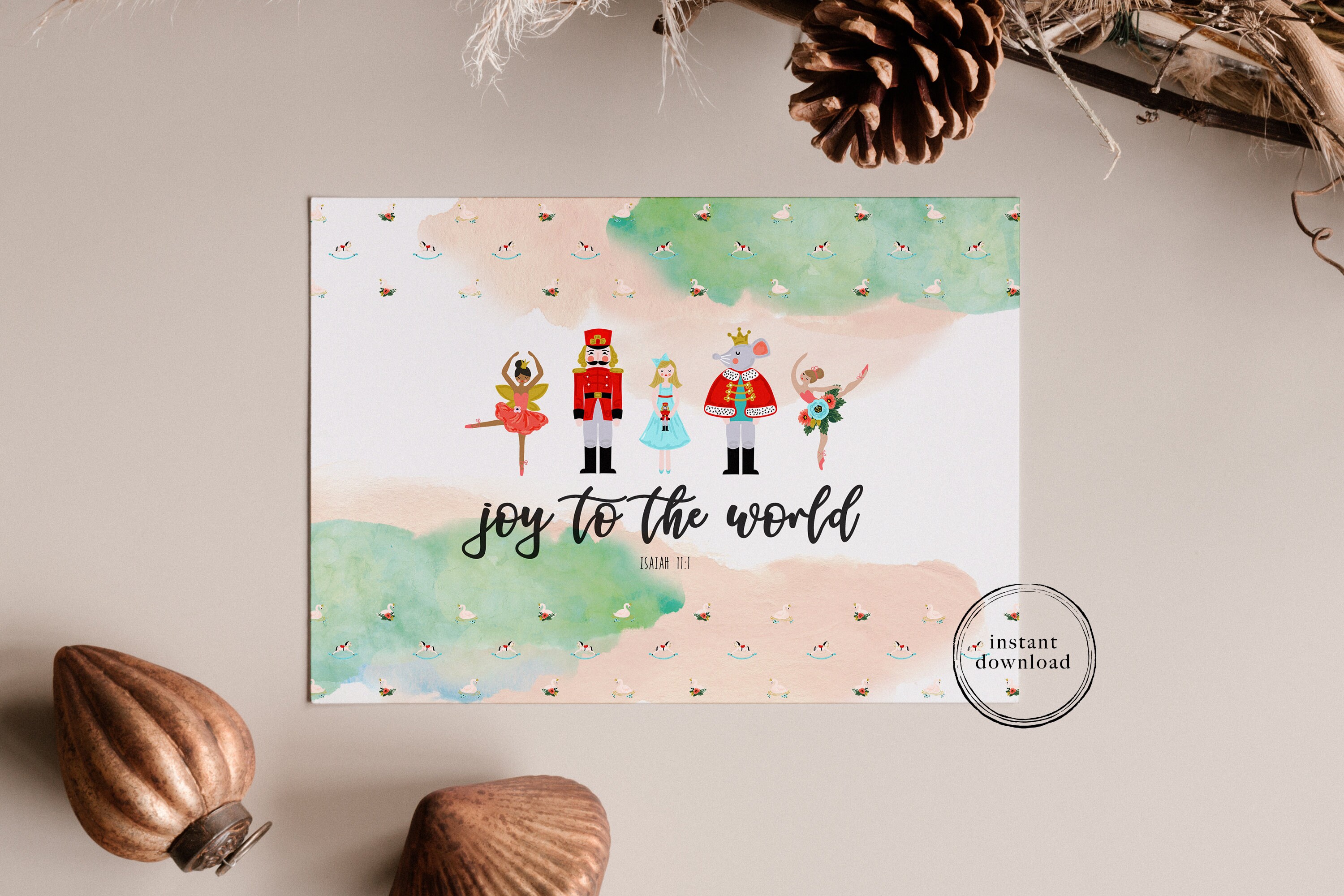 Home & Living Prints Home Décor Nutcracker Christmas Bible Verse Wall