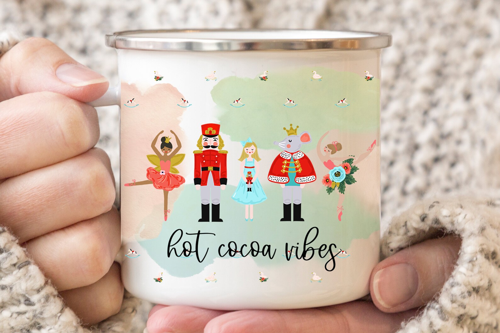 Personalized Christmas Nutcracker Enamel Mug Gift - Etsy