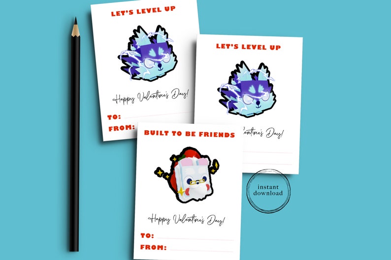 Roblox Pet Simulator X Kids Classroom Valentine Day Instant Etsy