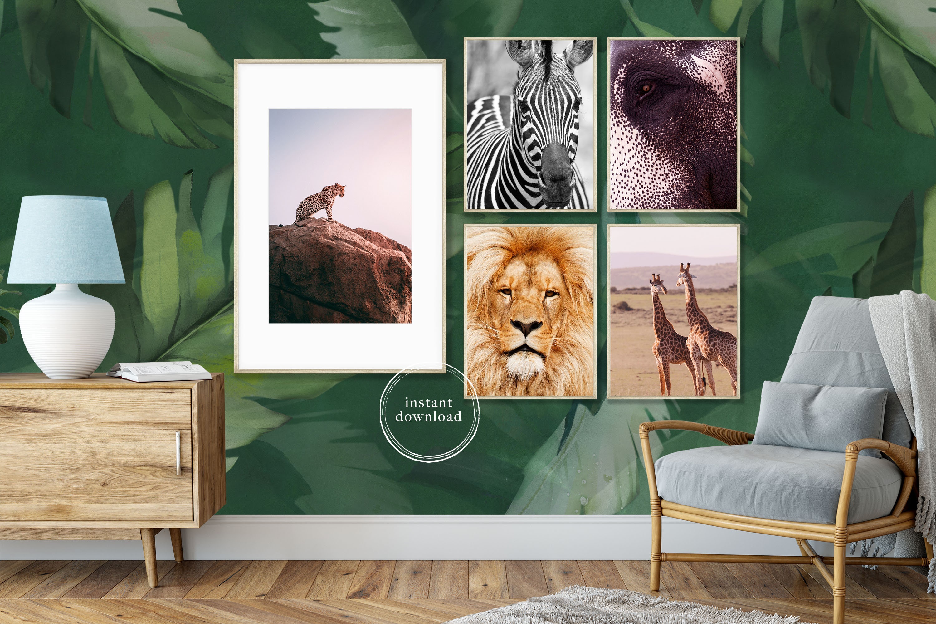 Dschungel Safari Löwe Kinderzimmer Dekor & Wand Kunstdruck | Etsy