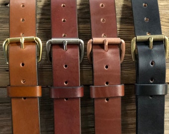 Full-grain Leather belt 1.5"-Handmade groomsmen USA Men's leather belt women's casual leather belt personalized gift