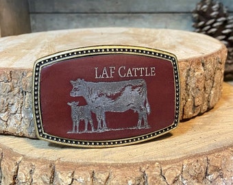 Boucle de ceinture pour bovins, cadeau idéal pour les agriculteurs, 4H, cadeau VPC, cadeau pour femme d'agriculteur, cadeau pour amoureux des vaches | Personnalisé | Fait main