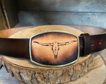ANCIENNE BOUCLE DE CEINTURE USA 200 YEARS CUIVRE cowboy
