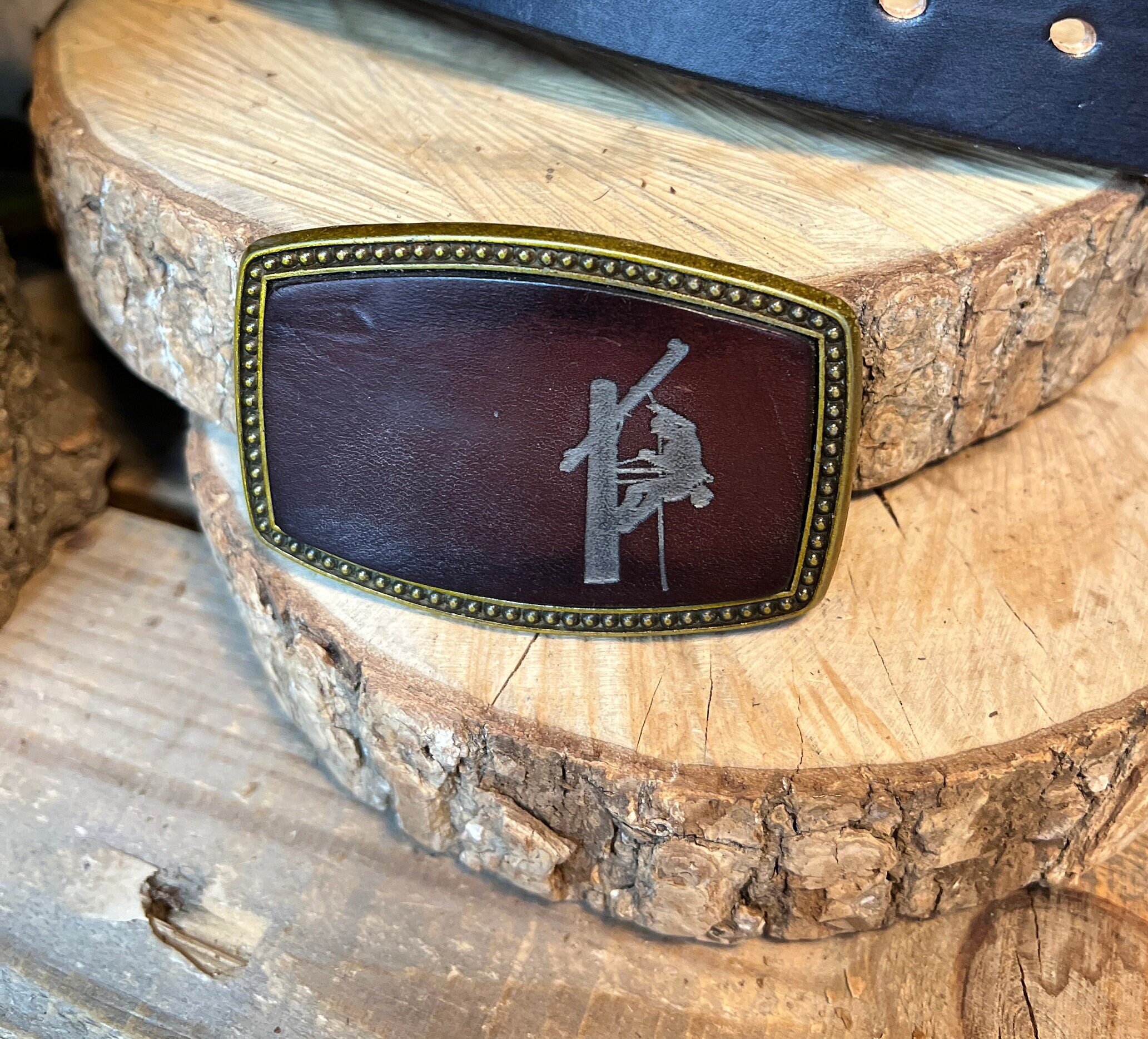 mandwleather Lineman Belt Buckle