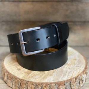 1 3/4 Wide Black Leather Belt-Full Grain English bridle Belt-Men's Leather belt, handmade, personalization, great gift graduation groomsmen image 4