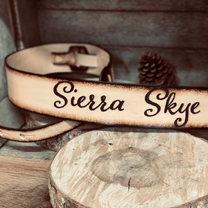 Leather Guitar Strap with name laser engraved | Graduation Gift
