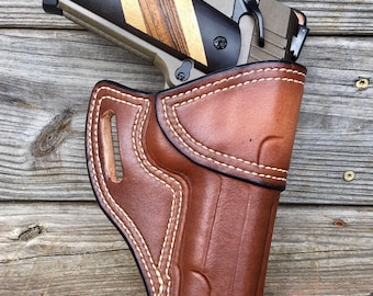 Custom Made Leather Holster, OWB, Avenger style, Concealed weapon