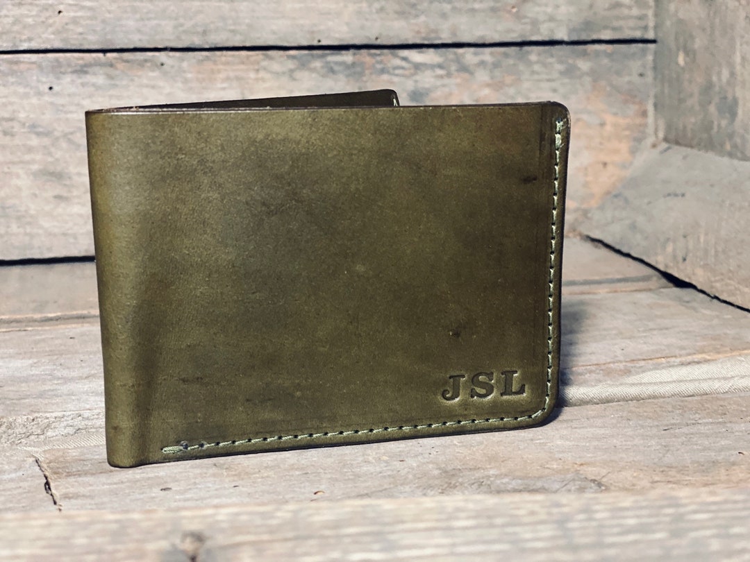 Human Made Wallet Handmade Bi-fold Wallet | Personalized Full-grain Leather USA - Etsy
