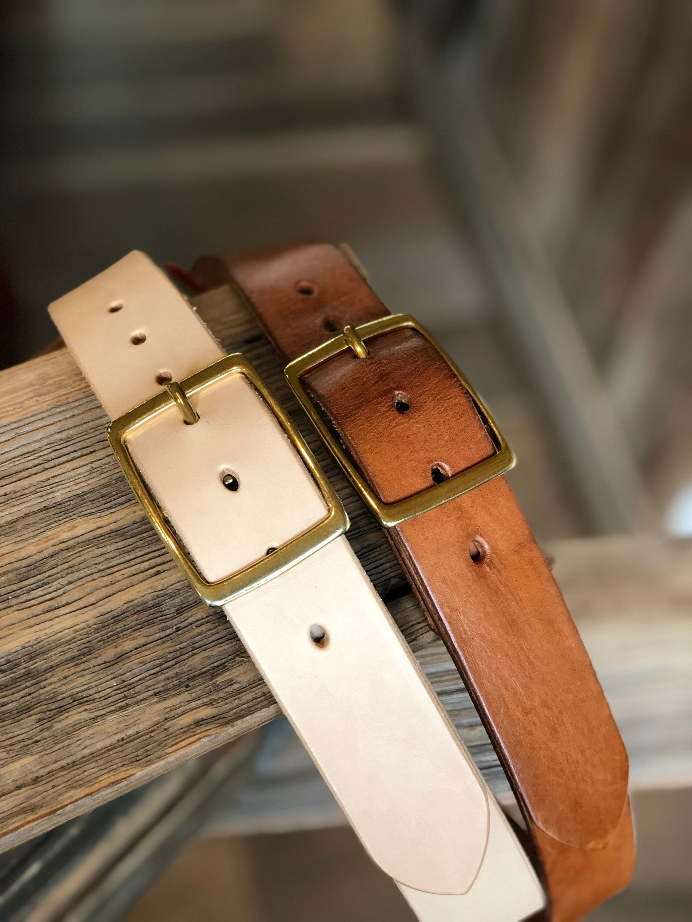 Natural Leather Belt - Custom Leather Belt - Natural Leather
