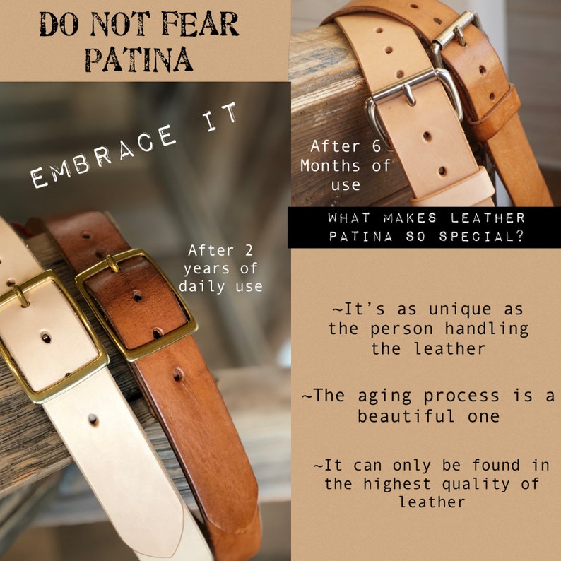 Natural 1 12\u201d Leather belt Patina leather belt full grain leather vegetable-tanned leather handmade great graduation gift