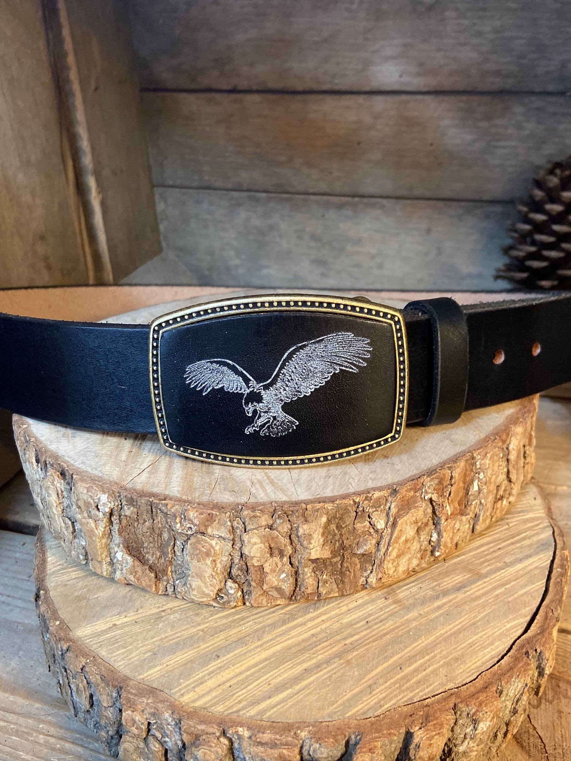 Boucle De Ceinture Western Aigle Deux Tons – Métal – Style Vintage