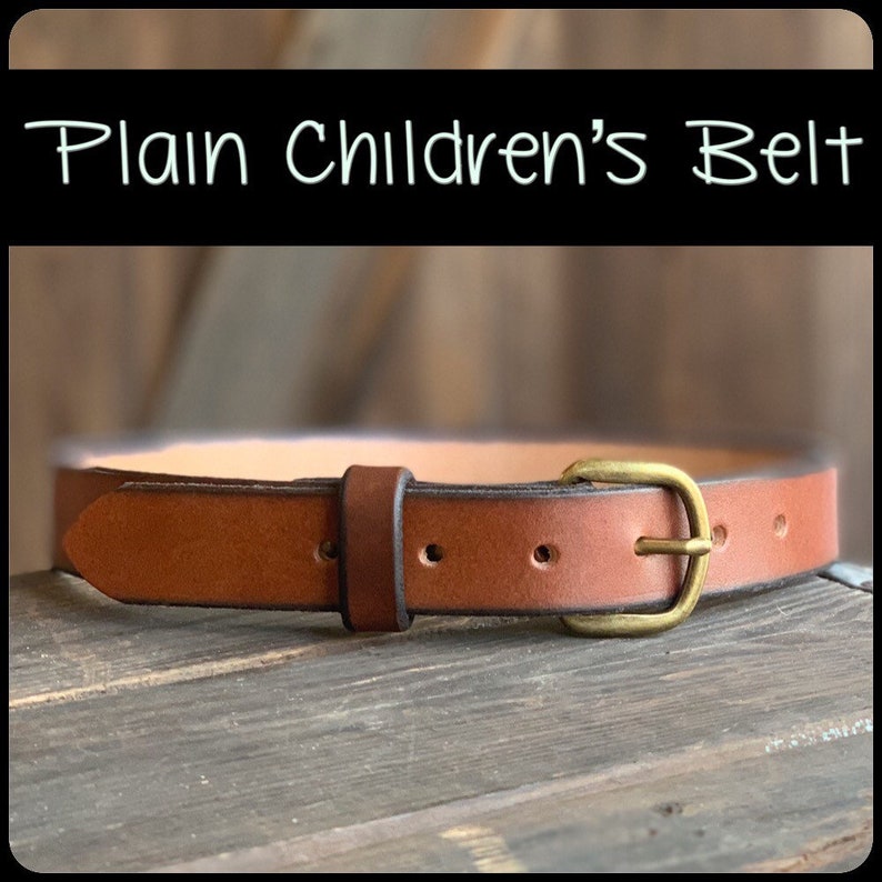 Plain Full grain Leather Belt KidsChildren/'stoddlers from infants to size 28 Great Gift Hand-made Personalized wname or initials
