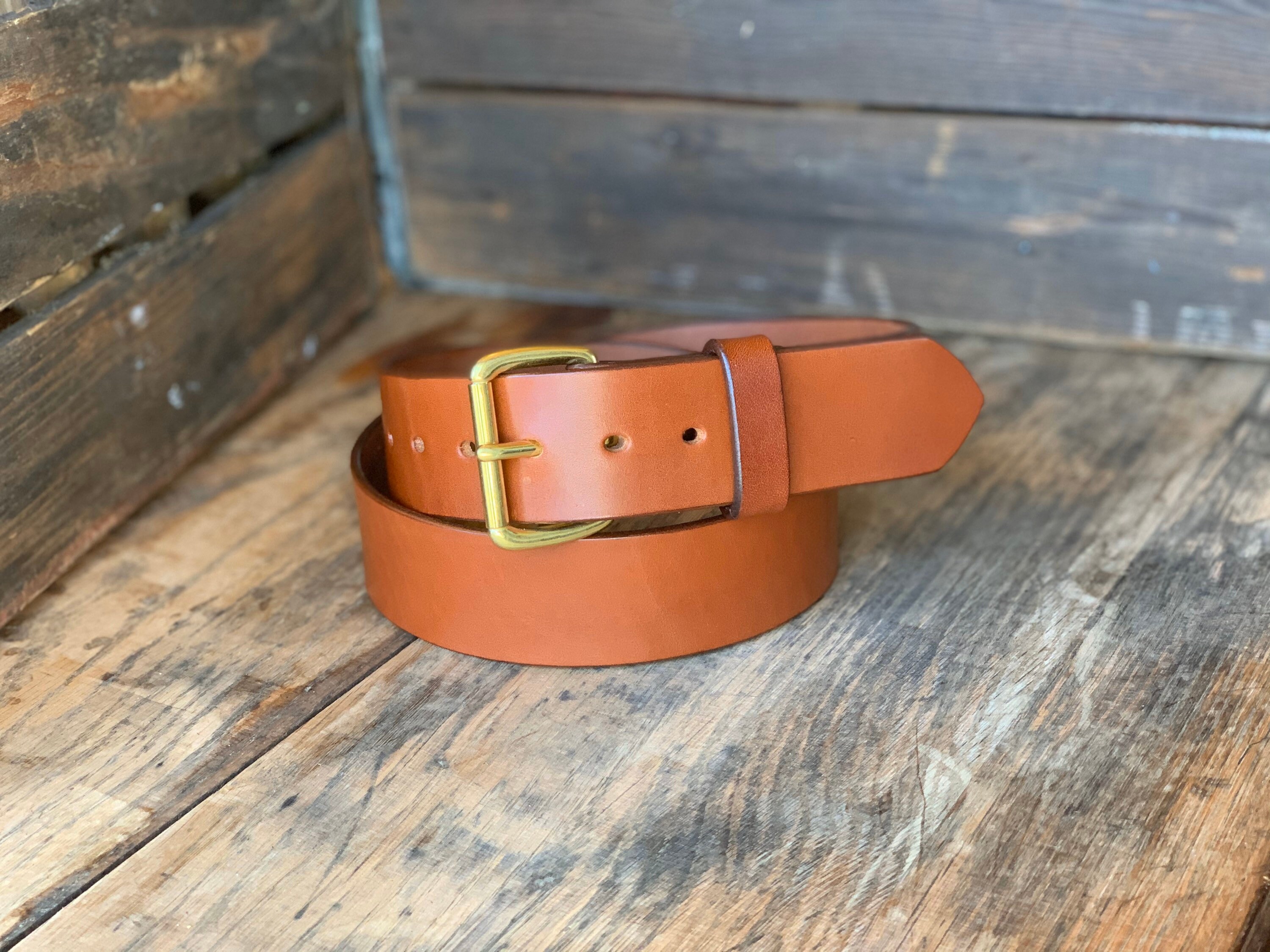1 3/4 Wide Leather Beltfull Grain Leather Belt Etsy