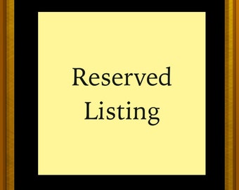 Reserved listing for Extra cost associated with order