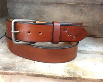 EXTRA LONG Leather belt 1.5"-Full Grain Handmade vegetable-tanned leather belt, Big leather belt Men's leather belt women's leather belt