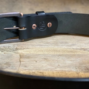 1 3/4 Wide Black Leather Belt-Full Grain English bridle Belt-Men's Leather belt, handmade, personalization, great gift graduation groomsmen image 6