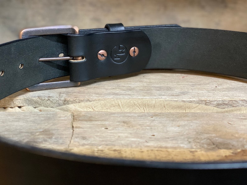 1 3/4 Wide Black Leather Belt-Full Grain English bridle Belt-Men's Leather belt, handmade, personalization, great gift graduation groomsmen image 6
