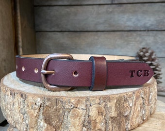 Leather Kids Belt /Children's/toddlers leather Belt hunting-deer-little boys 1" width, Personalized kids belt, Christmas Gift-