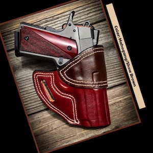 Custom Made Leather Holster, OWB, Avenger style, Concealed weapon