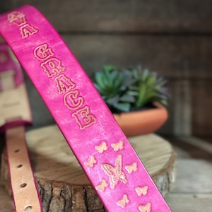 Personalized child&#39;s leather guitar strap | Kids Guitar Strap | Birthday Gift | child who loves music and has a passion for playing