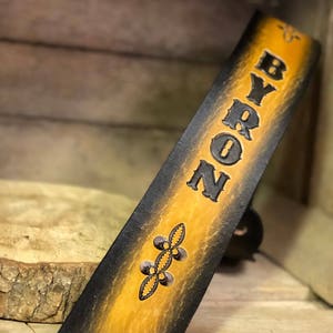 Personalized Leather Guitar Strap | Leather Tooling | Custom Leather Craft | Graduation Gift | Two Toned Hand Dyed Strap