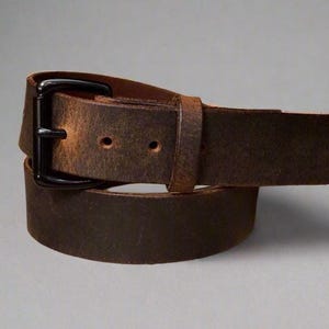 Soft Leather Belt-Crazy Horse Brown Belt-Soft, casual belt for men 1.5” wide, Belt for men, Pull up leather belt