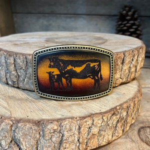 Custom cow belt buckle | Personalized gifts | Gifts for the cow lover | Rodeo | 4H cows, FFA cows, farmers and wife gift