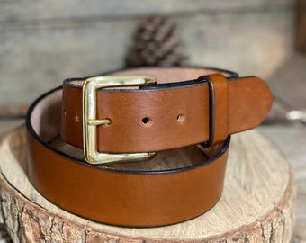 Full Grain Leather belt: -1.5" wide-handcrafted in USA-Tarheel