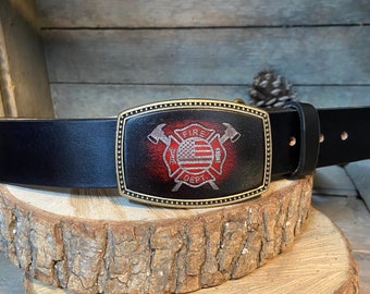 Firefighter on sale belt buckle