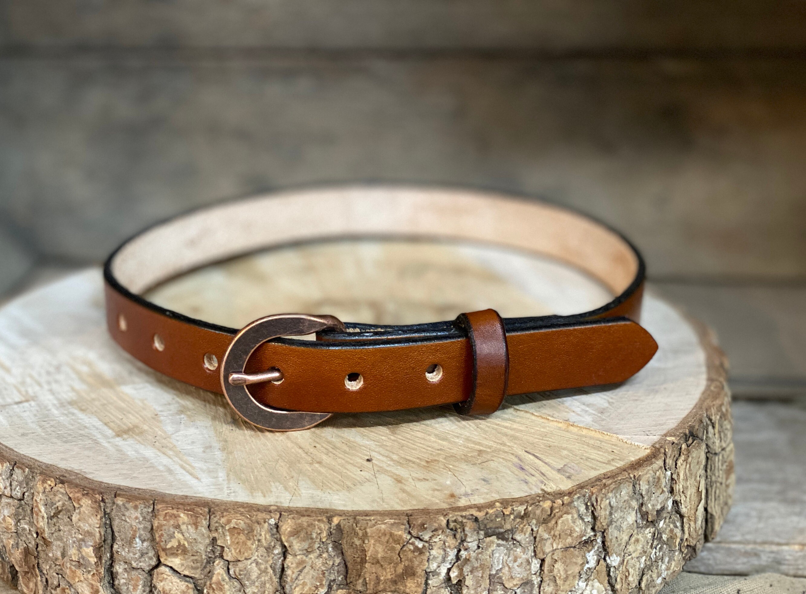 BABY'SCHILD'S BELT 3/4 dark brown leather Etsy