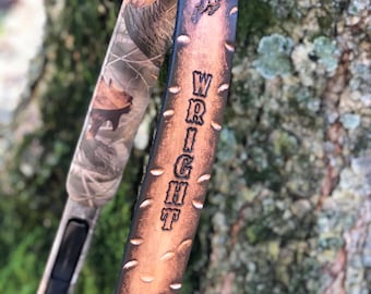 Leder Sling-Personalisierte-Gehämmerte Schlinge - 'WRIGHT' Geschenk für ihn