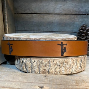 Lineman leather belt | Custom full-grain leather | Lineman gift | Personalized leather belt | Men&#39;s gift | Dad&#39;s gift |Handmade leather gift