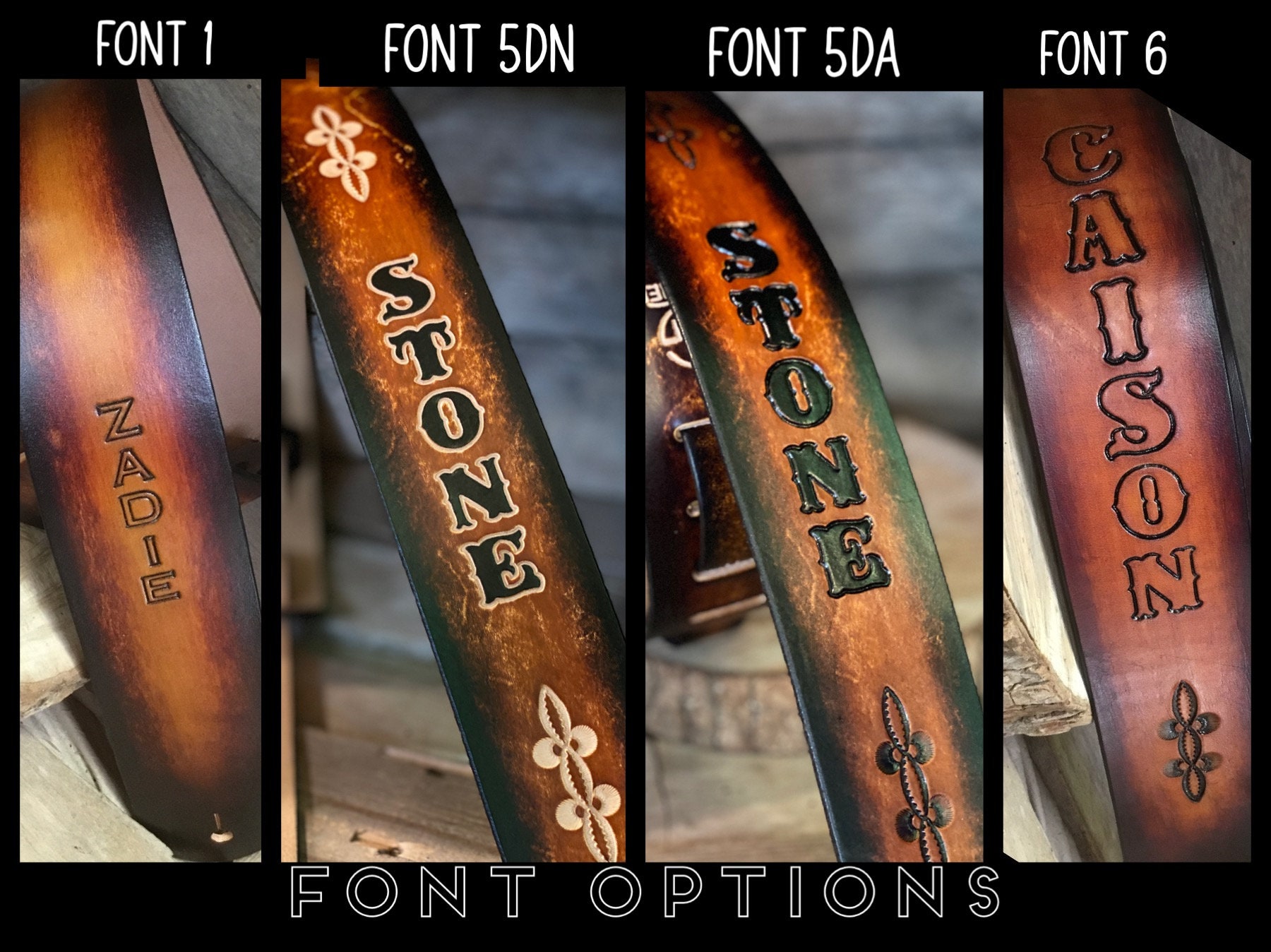 Personalized Leather Guitar Strap Leather Tooling Twotone Etsy Australia