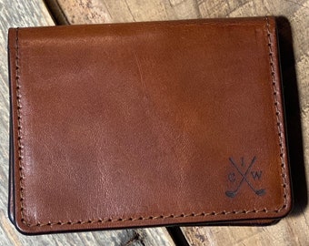 Simple Man-  FullGrain leather wallet- Minimalist Card Wallet- Small Compact- Pocket wallet- men or women Teen Personalized wallet