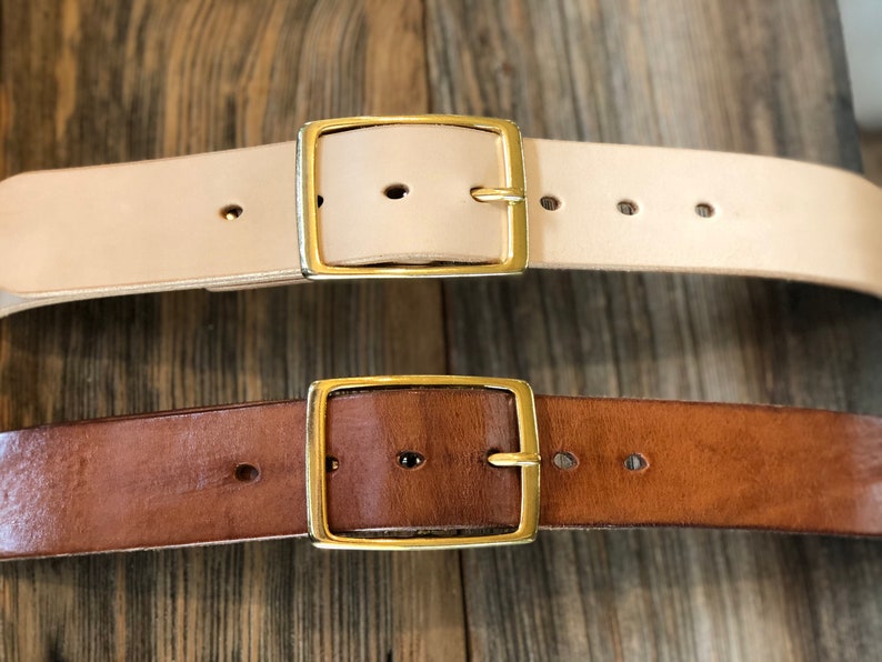 Natural 1 12\u201d Leather belt Patina leather belt full grain leather vegetable-tanned leather handmade great graduation gift