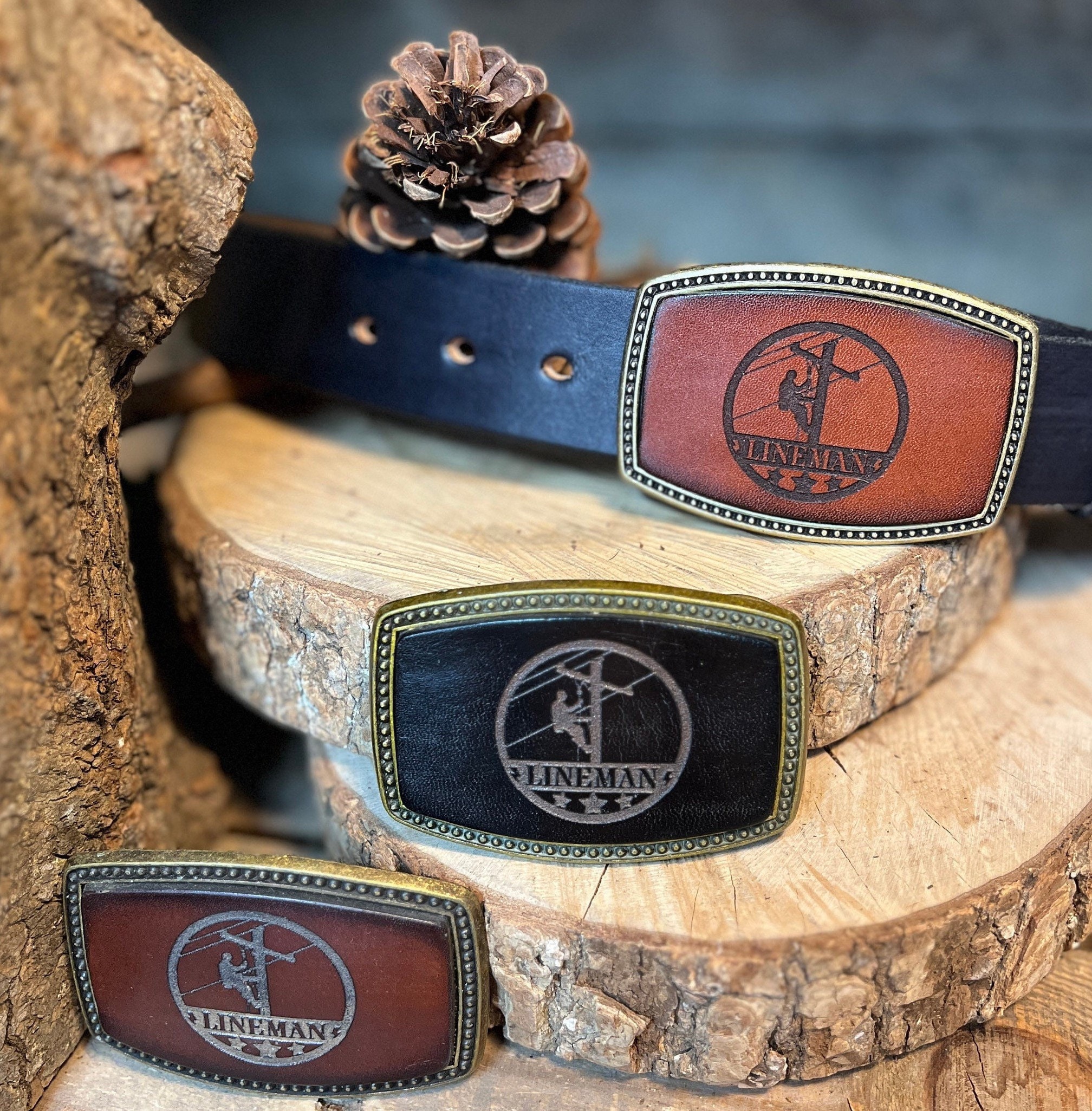 Men's Custom Leather Belt Buckles