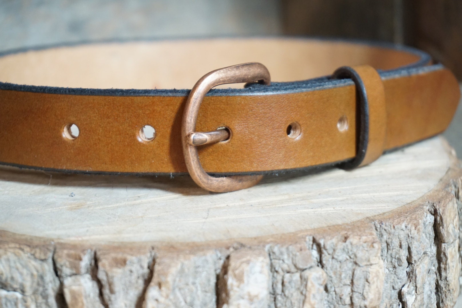 CHILD'S Full Grain Leather Belt 1 DEER HEAD Belt Etsy