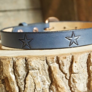 3/4&quot; BABY&#39;S-CHILD&#39;S BELT first leather belt-child&#39;s Blue belt-Christmas Gift up to size 28&quot;  Hand-made personalized with their name