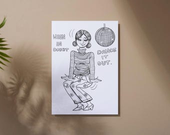 Dance it out Coloring Page, DIGITAL DOWNLOAD