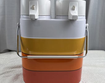 Vintage 70's Hot Cold Twin Air Pot Vacuum Double Pump Retro Coffee Hot Cocoa