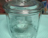 Vintage Advertising La Palina Cigar Glass Humidor 50 Factory No. 113 1st Dist New Jersey Display Jar circa 1915