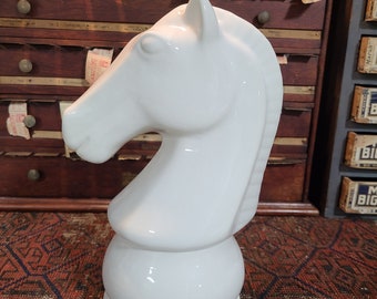 Vintage Deartis Accents made in Portugal Chess Piece Knight Ceramic Horse Head